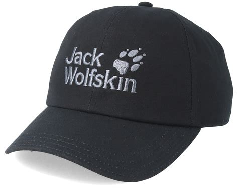 Baseball Cap Black Adjustable Jack Wolfskin Caps