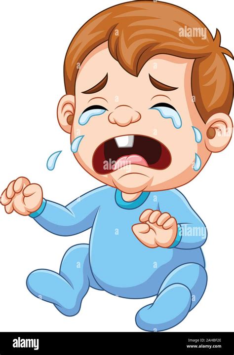 Cartoon Baby Boy Crying Stock Vector Image And Art Alamy