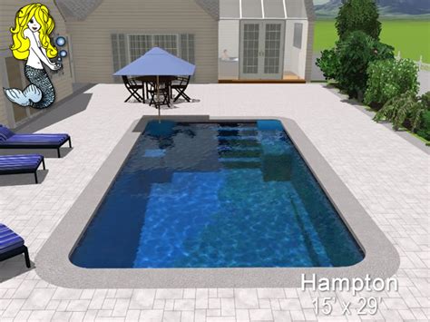 Hampton Rectangle Fiberglass Swimming Pools Tallman Pools