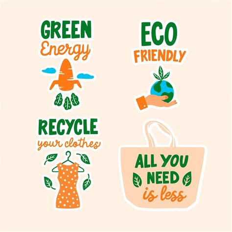 Free Vector Hand Drawn Ecology Badges
