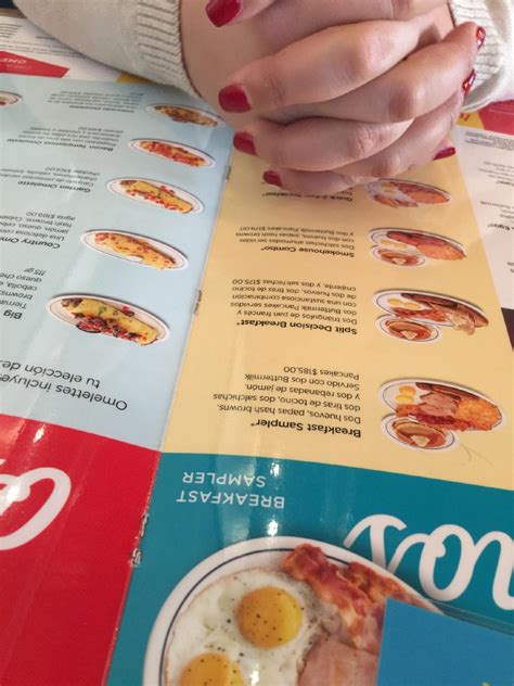 Menu at IHOP restaurant, Mexicali