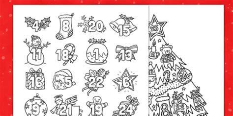 Adult Colouring Mindfulness Christmas Advent Calendar