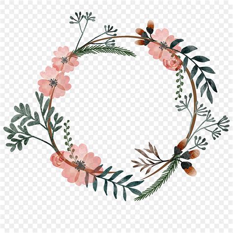 Watercolor Flower Wreath Clipart Png Images Watercolor Flower Wreath