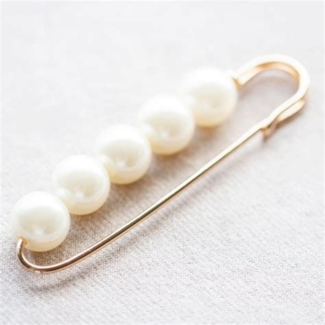 Delicate Scarf Pearl Brooch Pin Elegant Scarf Accessories Etsy