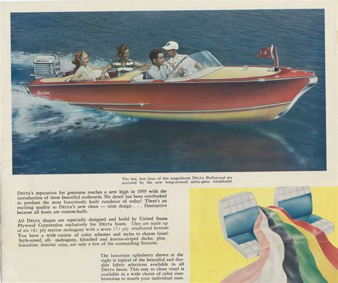 1959 Sales Brochure Classic Boats Boat Mahogany Boat