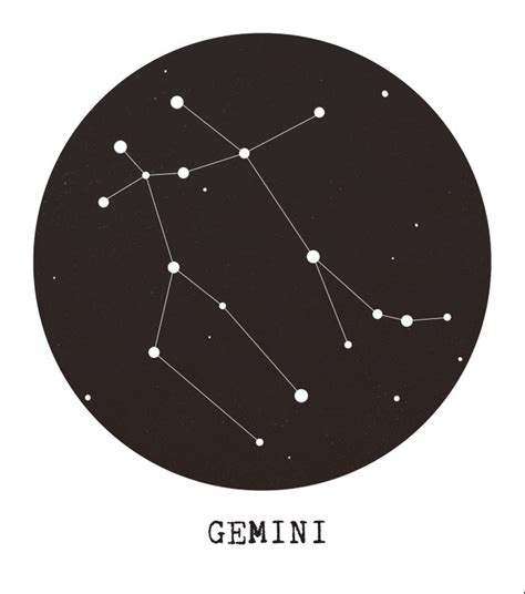 Gemini Star Constellation Art Print By Clarissa Di Nicola Society6