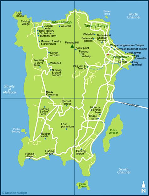 Penang Map Map Of Penang In Malaysia