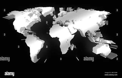 3d World Map Stock Photo Alamy