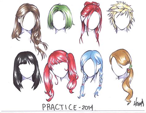 How To Draw Manga Female Hair ~ Manga Hair Styles Female Naschi Learn
