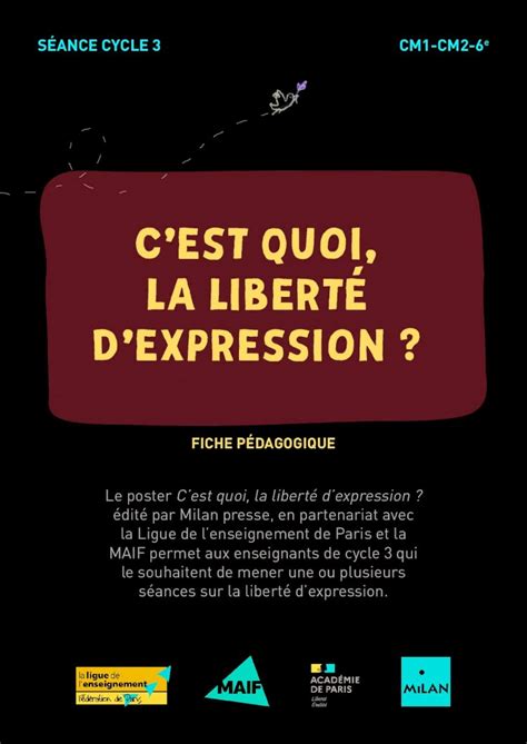 Pdf C Est Quoi La LibertÉ D Expressionlae Paris Wp Content Uploads 2020 10 Fiche Péda Affiche