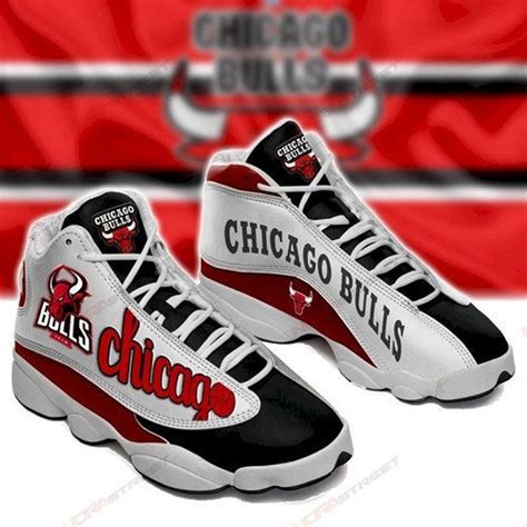 Chicago Bulls Custom Air Jordan 13 Sneakersjd13 Plus Size Etsy