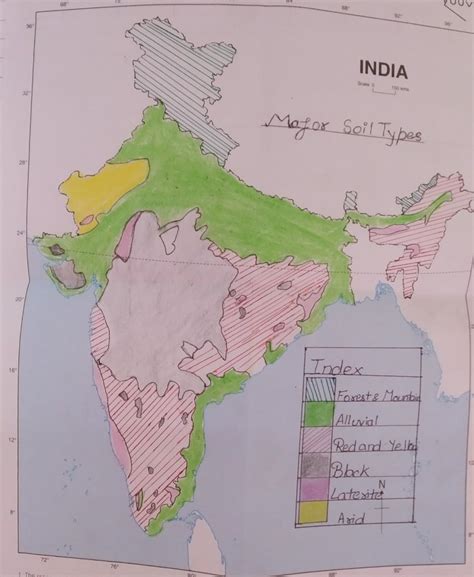 Draw The India Outline Map 1• Locate The Different Types Of The Soils