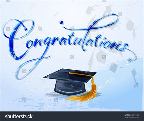 Graduation Congratulations Graduation Hat Vector Stock Vector Royalty
