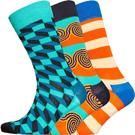 Buy Happy Socks Mens Waterfall Three Pack Socks Multi