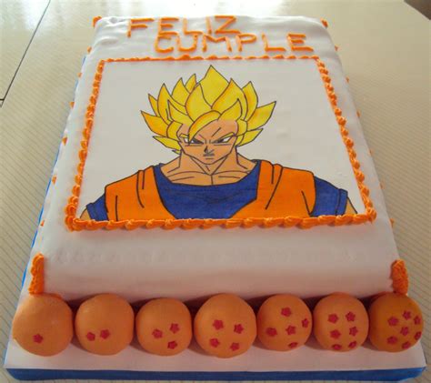 Torta Dragon Ball Z Tortas De Personajes Pasteles De Goku Torta De Goku