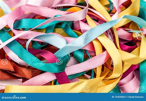 Coloured Ribbons Stock Image Image Of Coloured Craft 75435853