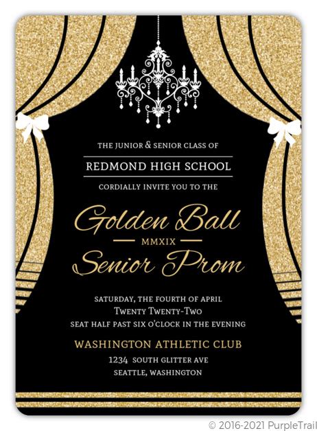 Black Gold Pink Prom Send Off Invite Prom Send Off Invitations 2019
