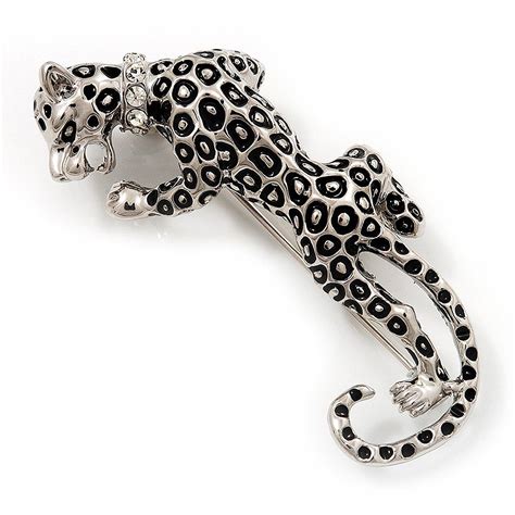 Roaring Leopard Silver Plated Brooch Read More Info By Clicking The Link On The Image