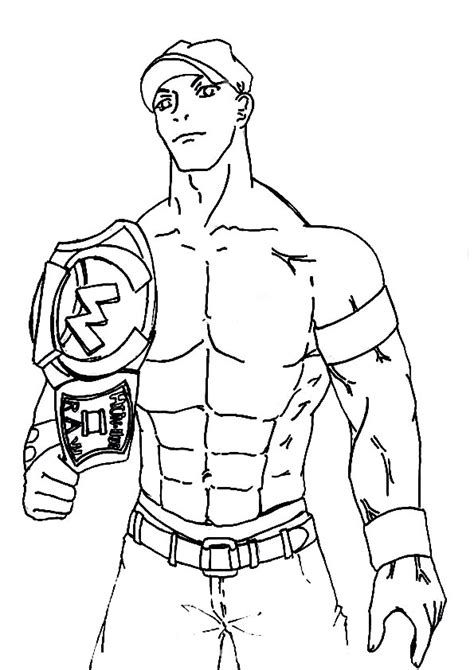 John Cena Coloring Page Free Printable Pages Sketch Coloring Page