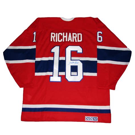 Customized by authorized factory with authentic tackle twill. HENRI RICHARD Signed Montreal Canadiens Red CCM Vintage ...