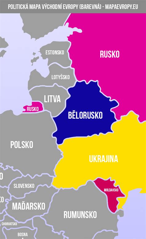 Bělorusko, oficiální název běloruská republika, je vnitrozemský stát ve východní evropě. mapa-vychodni-evropy - MapaEvropy.eu