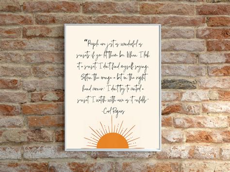 Carl Rogers Quote Therapy Print Psychology Art Therapy Etsy