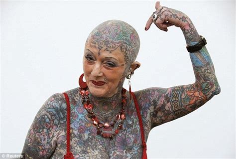 Standing Proud At 77 Isobel Varley Is The Most Tattooed Senior In The