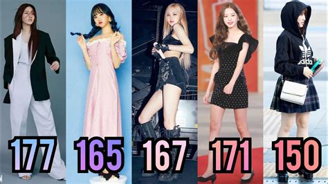 The Tallest And Shortest Member In Each Kpop Girl Group Update Youtube