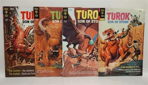 Turok Son Of Stone 1970 Gold Key Comic Lot Of 4 68 69 71 88 Dinosaur