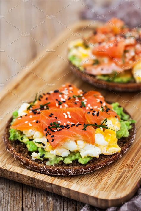 August 7, 2017 at 9:54 am. Smoked salmon, eggs, avocado toasts (With images) | Smoked ...