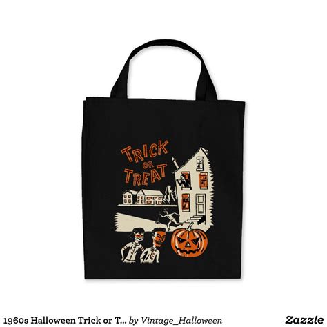 1960s Halloween Trick Or Treat Bag Halloween Trickortreatbags