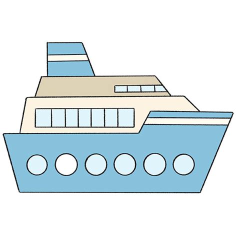 How To Draw A Ship Step By Step Easy Drawing Tutorial For Kids