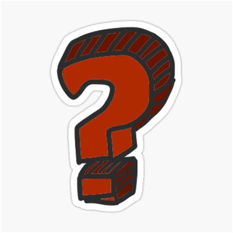 Red Question Mark Sticker By MAIRJ Redbubble