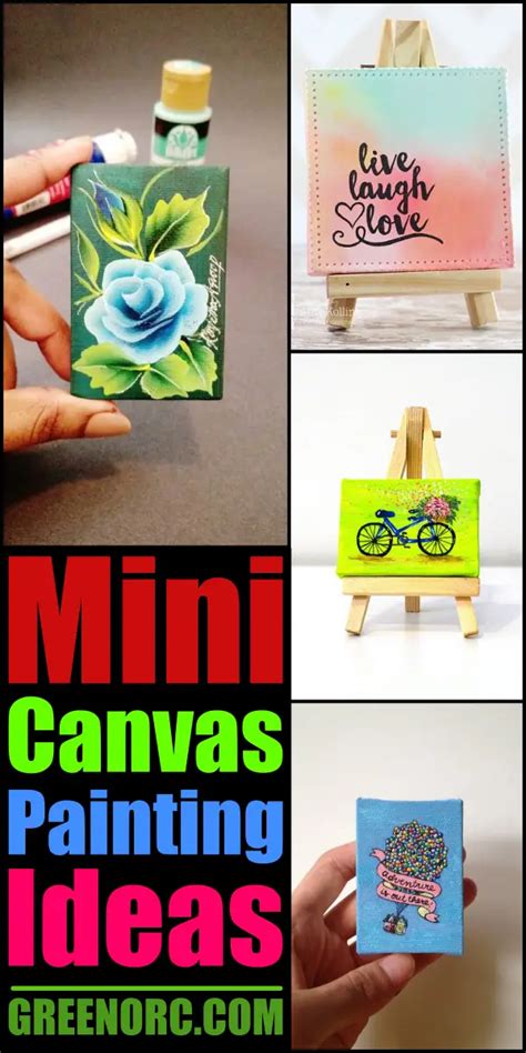 40 Easy Mini Canvas Painting Ideas For Beginners To Try Greenorc