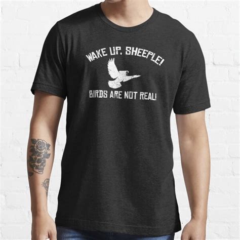 Wake Up Sheeple Birds Arent Real Conspiracy Theory Design T Shirt