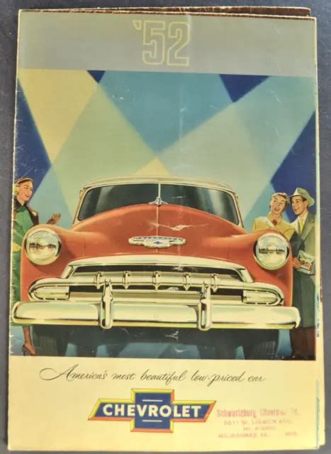 1952 Chevrolet Brochure Belair Fleetline Styleline Wagon Nice Original