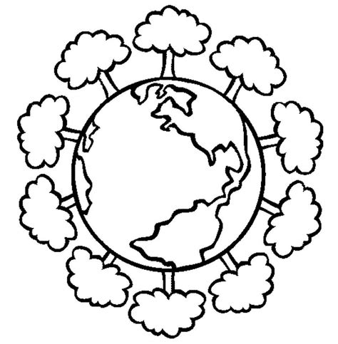 Earth Day Coloring Pages Preschool And Kindergarten
