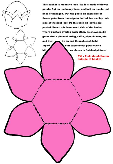 Make Easter Basket With Flower Petals Paper Folding Craft Kids Crafts