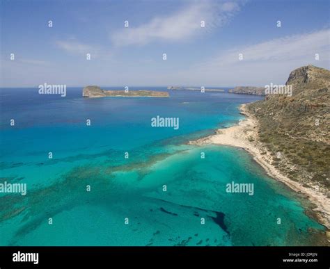 Balos Beach Kissamos Crete Greece Aerial Photography Stock Photo Alamy