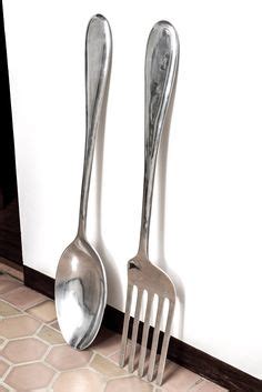See more ideas about wooden spoons, wooden, wood spoon. Giant Fork and spoon for the kitchen. Well it would be a ...