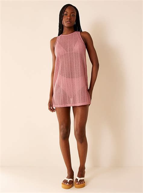 La Robe Maille Dentelée Simons Magasinez Les Robes De Plages Pour