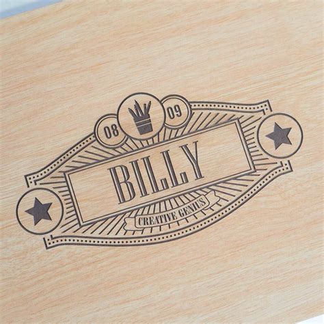 Personalised Wooden Art Box Seconds By Meenymineymo