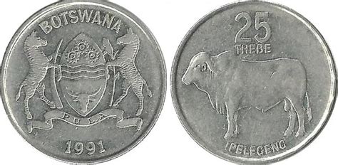 Moneda 25 Thebe 1991 De Botswana Valor Actualizado Foronum
