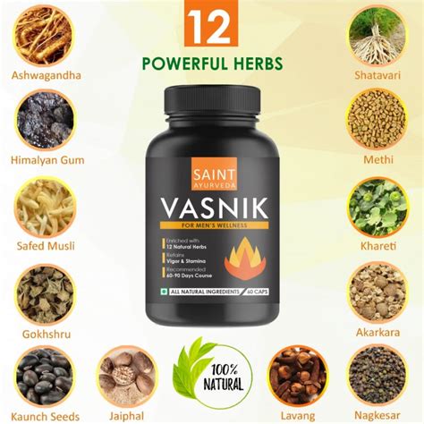 vasnik capsules natural sex power booster for men saint ayurveda