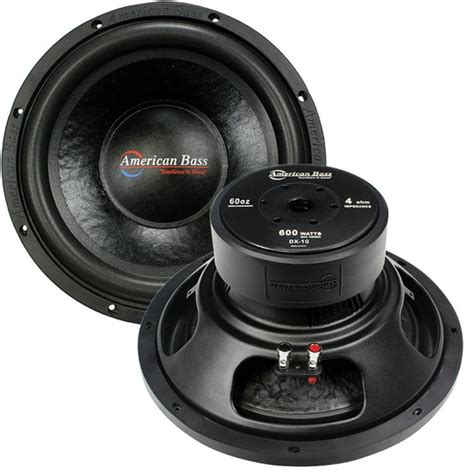 American Bass 10 Inch Woofer 600 Watts Max 4 Ohm Svc Audio Woofers