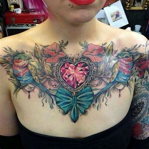 Mainly because of its size and also because it looks very feminine. Pin by Mercedes Ann on Tattoo me | Chest tattoos for women ...