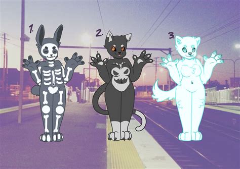 Closed Mystery Halloween Anthro Adopts By Booty Bae Adopts On