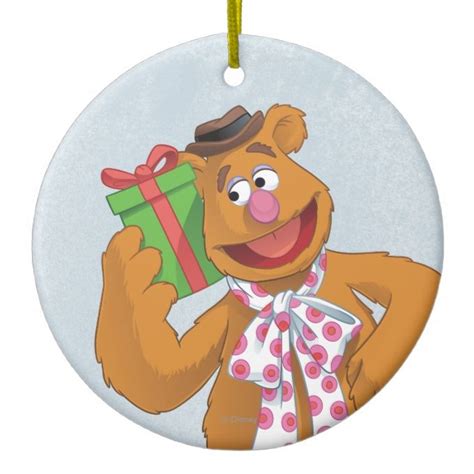 Holiday Fozzie The Bear Double Sided Ceramic Round Christmas Ornament