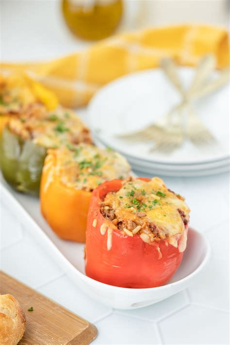 Stuffed Peppers Amanda S Cookin Ground Beef Aria Art