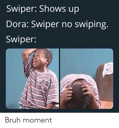 Swiper Shows Up Dora Swiper No Swiping Swiper Bruh Moment Bruh Meme